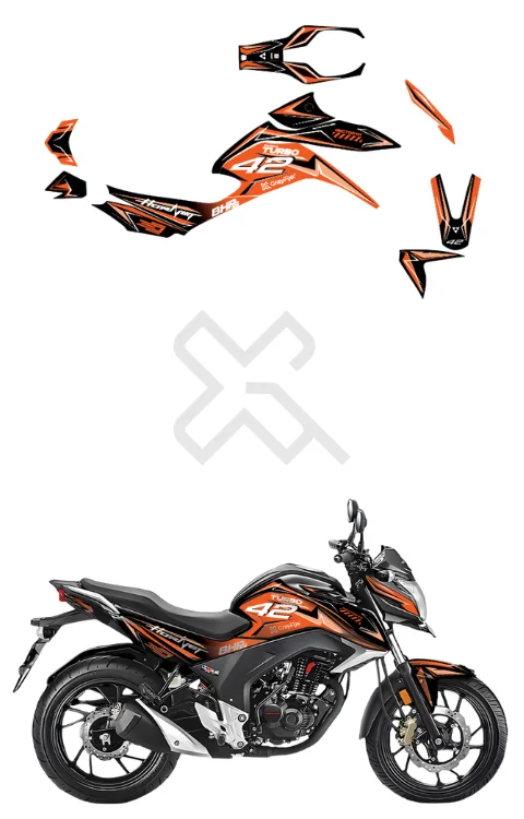 Turbo Edition Full Body Sticker Compatible with Hornet 160R | Made In Premium Gloss Vinyl With FPF(Fade Protection Film), Water Proof, Precut Sticker, Pack of 1 Compatible with Both Side